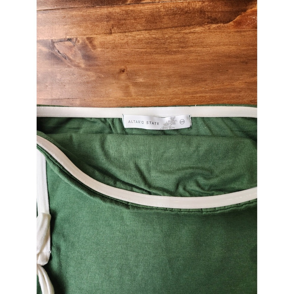 Altar'd State Blokecette Italia Tube Top Side Tie Bandeau XXS Green - Picture 3 of 6